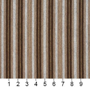 Essentials Brown Tan Cream White Upholstery Fabric / Desert Stripe