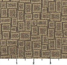 Load image into Gallery viewer, Essentials Mid Century Modern Geometric Brown Tan Upholstery Fabric / Khaki