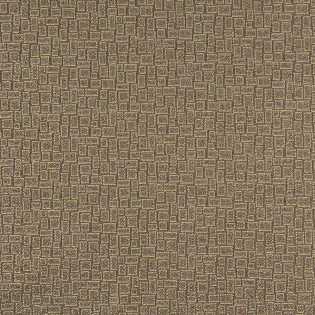 Essentials Mid Century Modern Geometric Brown Tan Upholstery Fabric / Khaki