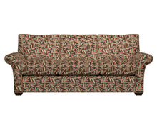 Load image into Gallery viewer, Essentials Cityscapes Brown Teal Sea Green Red Coral Mustard Leaves Upholstery Drapery Fabric