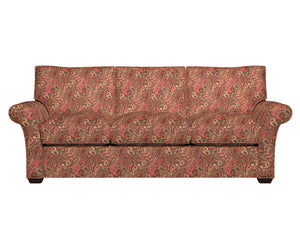 Essentials Cityscapes Burgundy Coral Pink Olive Green Floral Paisley Upholstery Drapery Fabric