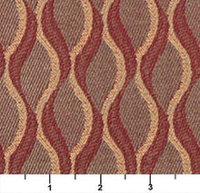 Load image into Gallery viewer, Essentials Mid Century Modern Geometric Upholstery Drapery Fabric Burgundy Gray Trellis / Cabernet
