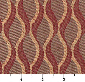 Essentials Mid Century Modern Geometric Upholstery Drapery Fabric Burgundy Gray Trellis / Cabernet