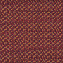 Load image into Gallery viewer, Essentials Mid Century Modern Geometric Burgundy Navy Coral Upholstery Fabric / Merlot