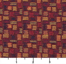 Load image into Gallery viewer, Essentials Mid Century Modern Geometric Burgundy Navy Coral Upholstery Fabric / Merlot