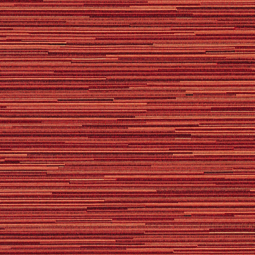 Essentials Heavy Duty Scotchgard Burgundy Red Coral Stripe Upholstery Fabric / Henna