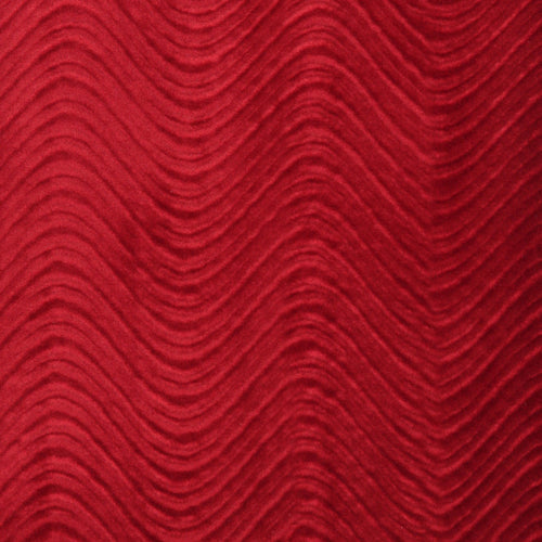 Essentials Velvet Upholstery Serpentine Stripes Fabric / Burgundy Swirl