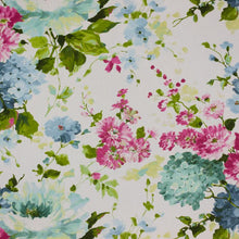 Load image into Gallery viewer, 3 Colors Upholstery Drapery Floral Fabric Teal Pink / RMIL14