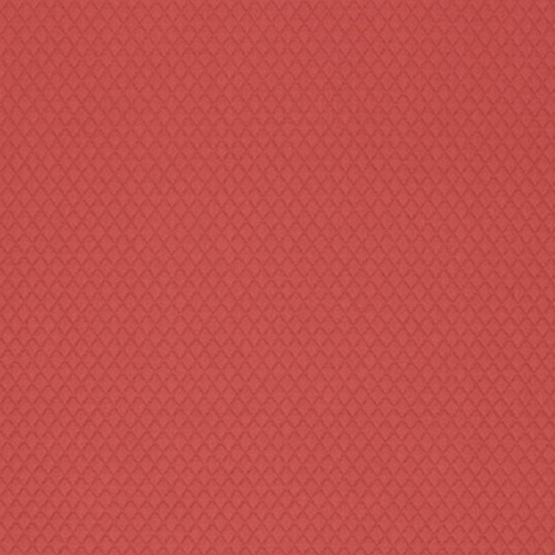 SCHUMACHER CARREAU MATELASSE FABRIC / ROUGE