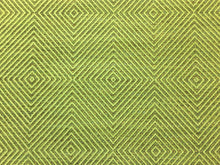 Load image into Gallery viewer, Chartreuse Green Aqua Blue Gold Brown Diamond Water Resistant Upholstery Fabric