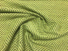 Load image into Gallery viewer, Chartreuse Green Aqua Blue Gold Brown Diamond Water Resistant Upholstery Fabric
