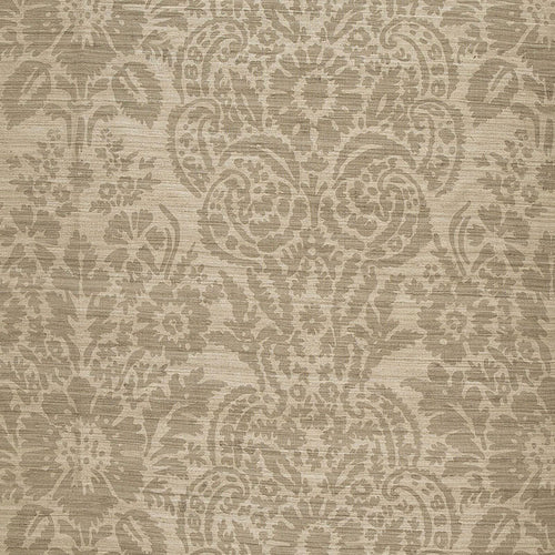SCHUMACHER MALAY DAMASK PRINT FABRIC / CHANTERELLE