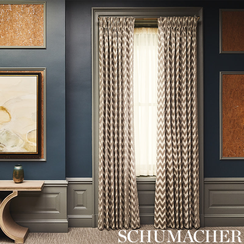 Schumacher Chevron Velvet Fabric | Leaf Fabric Bistro | Columbia ...