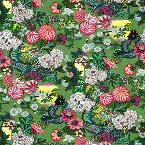 SCHUMACHER CHIANG MAI DRAGON FABRIC 173277 / JADE