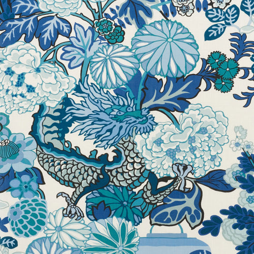 SCHUMACHER CHIANG MAI INDOOR/OUTDOOR FABRIC / CHINA BLUE