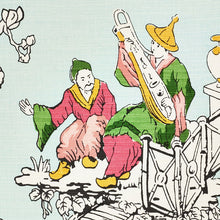 Load image into Gallery viewer, Schumacher Chinoiserie Moderne fabric / Aqua
