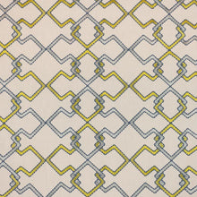 Load image into Gallery viewer, 3 Colors Geometric Embroidered Drapery Fabric Beige Gray Blue Green / RMIL13