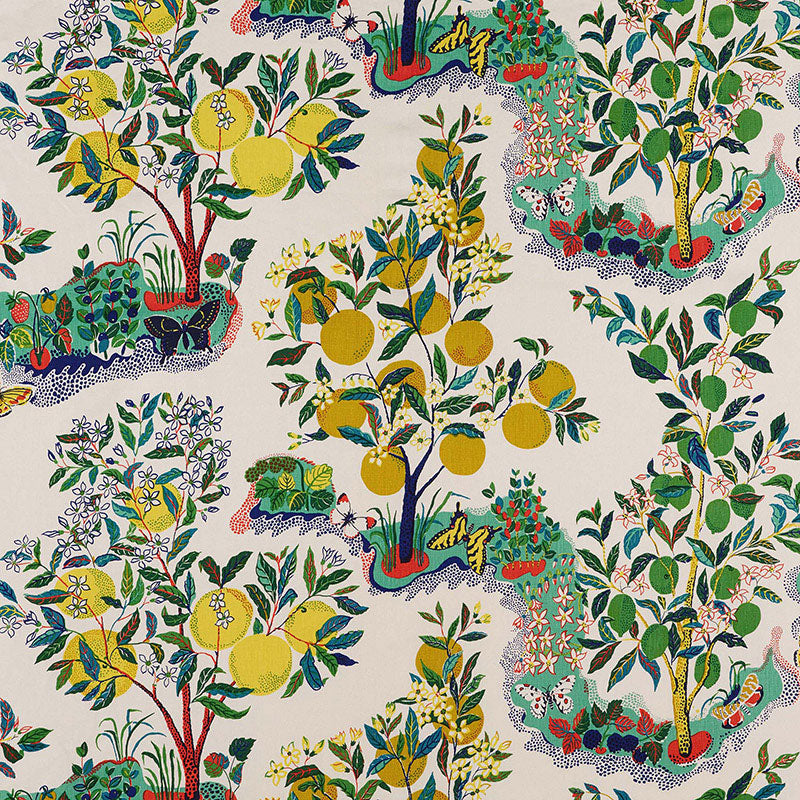 SCHUMACHER CITRUS GARDEN FABRIC 175760 / PRIMARY