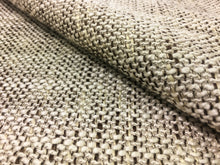 Load image into Gallery viewer, Cream Ivory Brown Woven Textured Mid Century Modern Water Resistant Upholstery Fabric