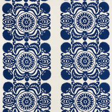 Load image into Gallery viewer, SCHUMACHER CASTANET EMBROIDERY FABRIC 70260 / COBALT