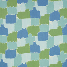 Load image into Gallery viewer, SCHUMACHER COLORBLOCK IKAT FABRIC / AQUA