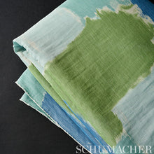 Load image into Gallery viewer, SCHUMACHER COLORBLOCK IKAT FABRIC / DENIM