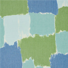 Load image into Gallery viewer, SCHUMACHER COLORBLOCK IKAT FABRIC / AQUA