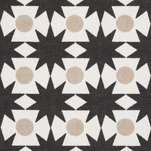 Load image into Gallery viewer, SCHUMACHER COSMOS FABRIC / BLACK &amp; SAND
