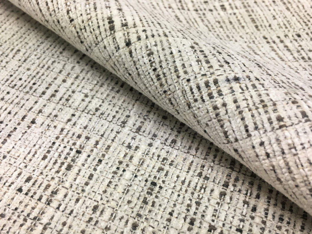 Clarence House Od Coco Taupe Ivory Charcoal Gray Italian Water Resistant Upholstery Fabric
