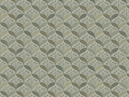 Beige Sage Green Botanical Upholstery Drapery Fabric
