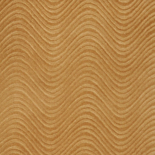 Essentials Velvet Upholstery Serpentine Stripes Fabric / Camel Swirl