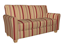 Load image into Gallery viewer, Essentials Carmine Coral Salmon Beige Stripe Upholstery Drapery Fabric