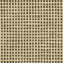 Load image into Gallery viewer, Essentials Linen Cotton Upholstery Checkered Fabric / Dark Brown Beige