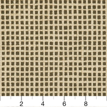 Load image into Gallery viewer, Essentials Linen Cotton Upholstery Checkered Fabric / Dark Brown Beige