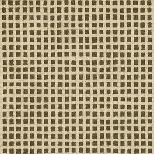 Essentials Linen Cotton Upholstery Checkered Fabric / Dark Brown Beige