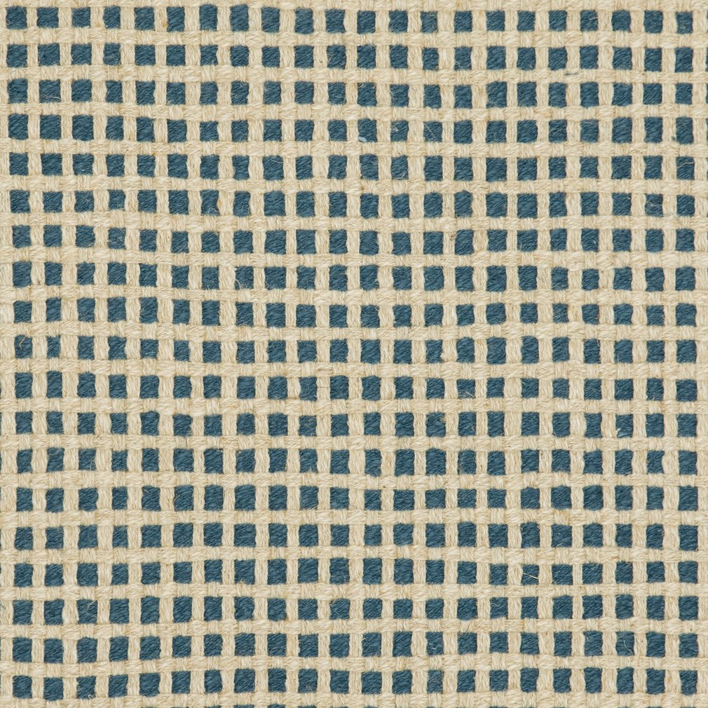 Essentials Linen Cotton Upholstery Checkered Fabric / Navy Beige