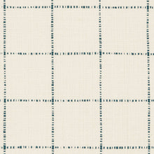 Load image into Gallery viewer, Essentials Linen Cotton Upholstery Checkered Fabric / White Blue