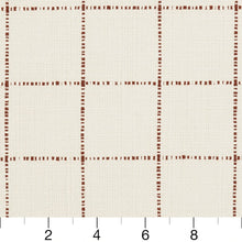 Load image into Gallery viewer, Essentials Linen Cotton Upholstery Checkered Fabric / White Brown