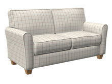 Load image into Gallery viewer, Essentials Linen Cotton Upholstery Checkered Fabric / White Brown