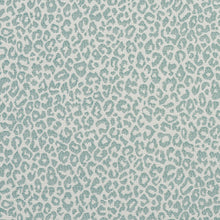 Load image into Gallery viewer, Essentials Upholstery Drapery Cheetah Fabric / Aqua Blue