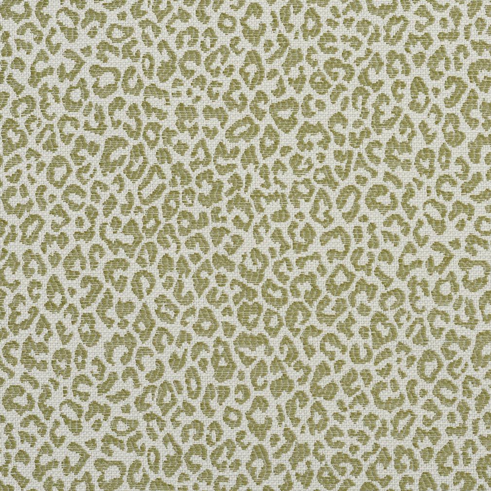 Essentials Heavy Duty Cheetah Upholstery Drapery Fabric / Olive White