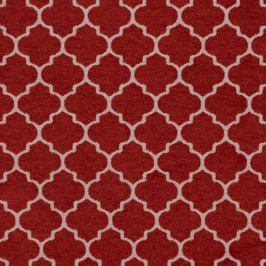 Essentials Upholstery Drapery Chenille Fabric / Red