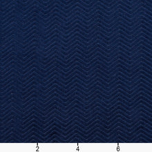 Load image into Gallery viewer, Essentials Upholstery Drapery Velvet Chevron Fabric Navy / 10410-14