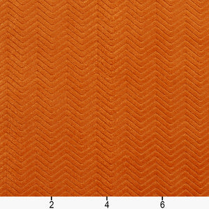 Essentials Upholstery Drapery Velvet Chevron Fabric Orange / 10410-03