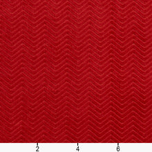 Load image into Gallery viewer, Essentials Upholstery Drapery Velvet Chevron Fabric Red / 10410-09