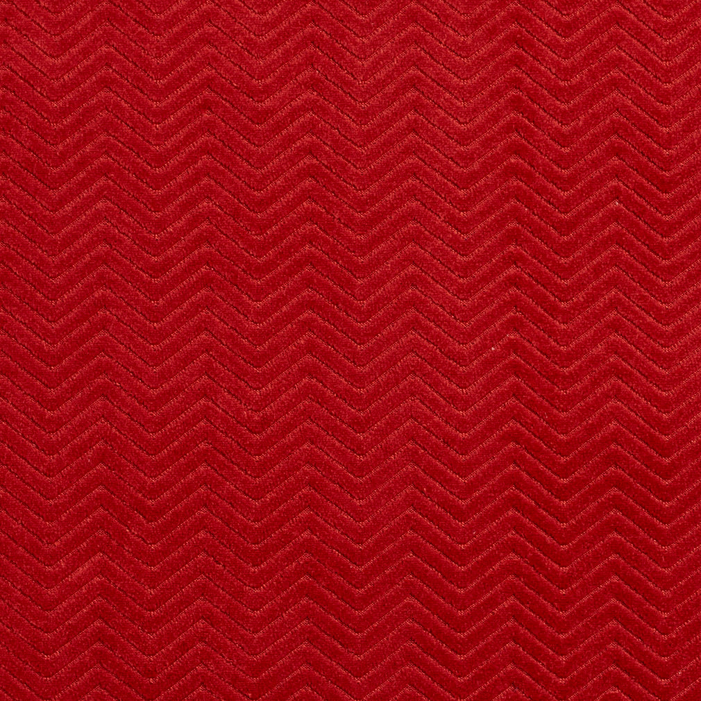 Essentials Upholstery Drapery Velvet Chevron Fabric Red / 10410-09