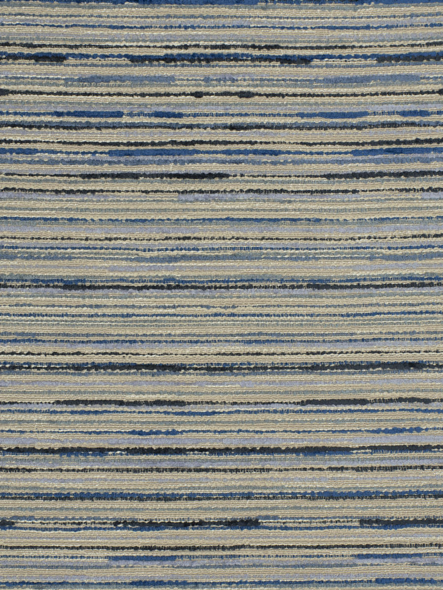Rustic Kilim Upholstery Fabric Navy Royal Blue Gray