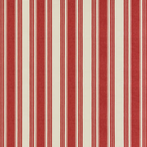 Brunschwig & Fils Colmar Stripe Fabric / Red