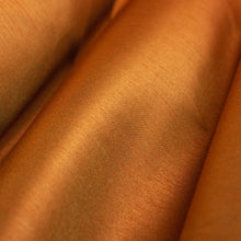 Load image into Gallery viewer, Faux Silk Old Gold Brass Rusty Brown Rusty Coral Drapery Fabric