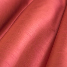 Load image into Gallery viewer, Faux Silk Copper Brown Blush Rose Coral Rusty Red Drapery Fabric